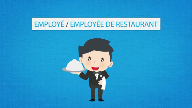 Les métiers animés : Employé de restaurant